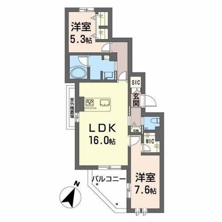 レィディエンス本町の物件間取画像
